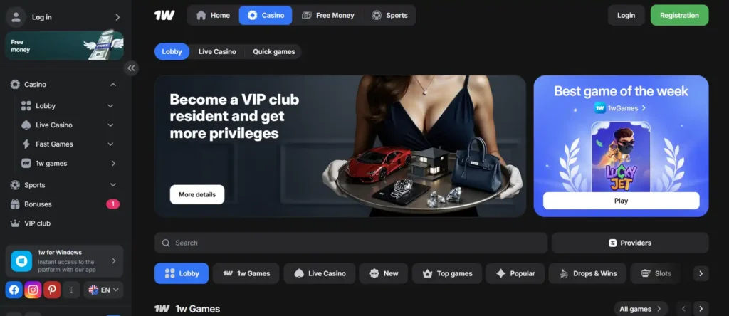 1win casino pakistan