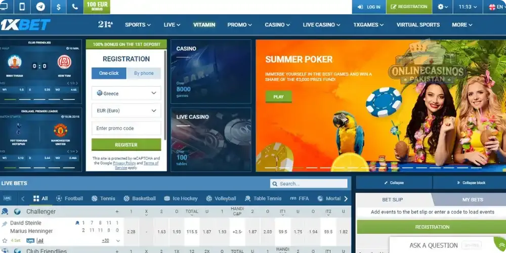 1xbet casino pakistan